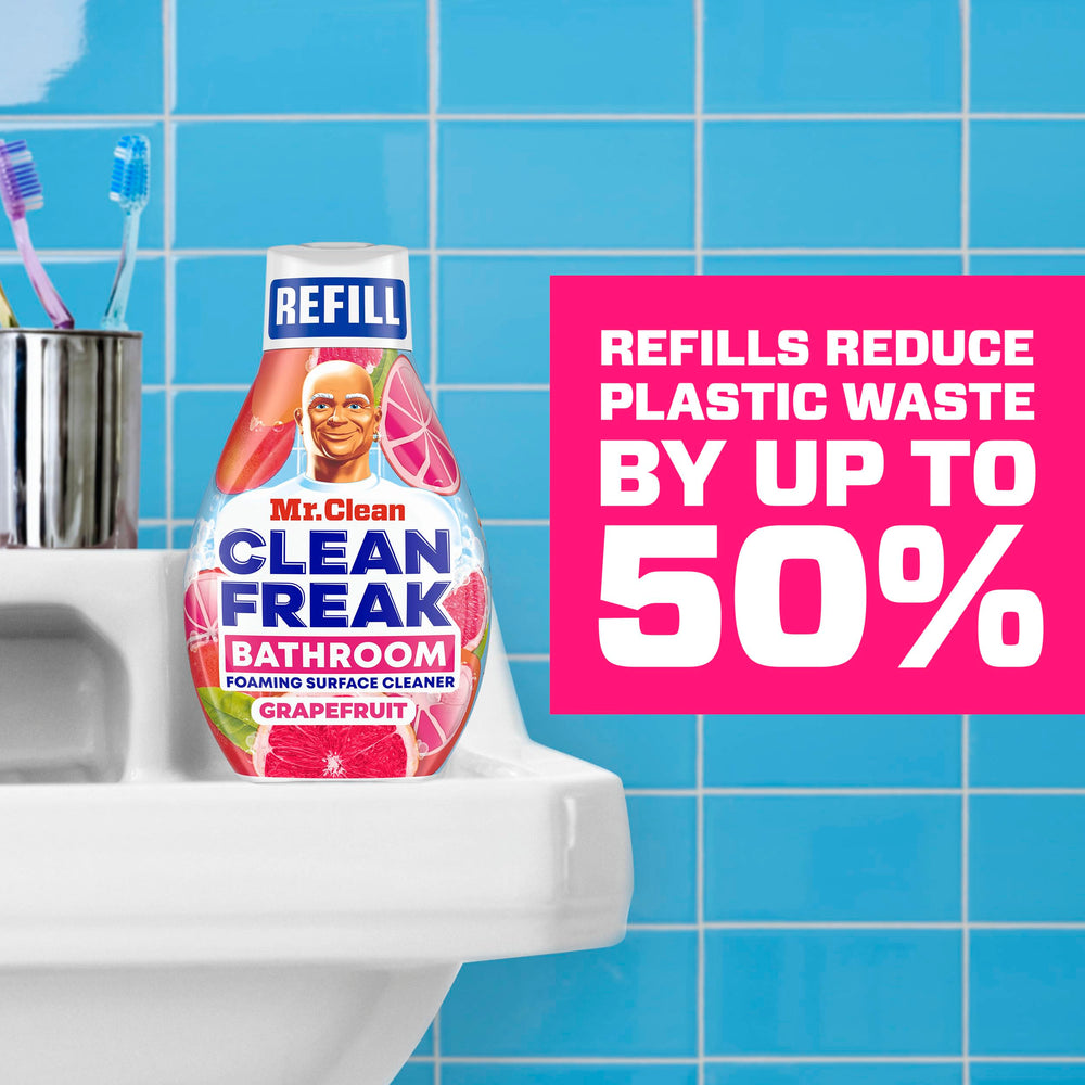 MR CLEAN Clean Freak refills shown for extended cleaning sessions.