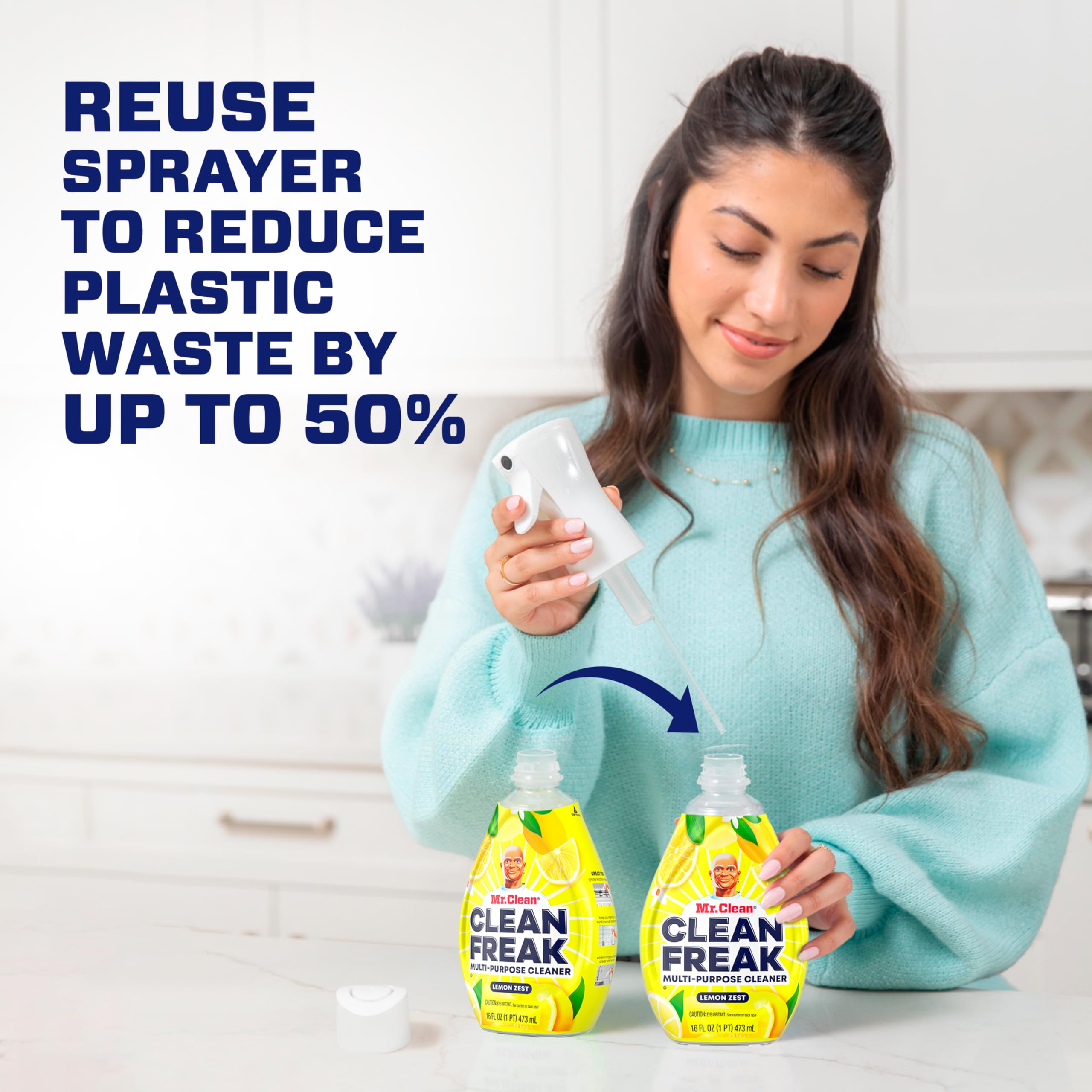 Mr. Clean Clean Freak Refill Bottle ready for quick top-ups.