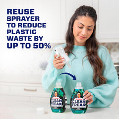 Mr. Clean Clean Freak refill bottles ready for ongoing cleaning sessions.