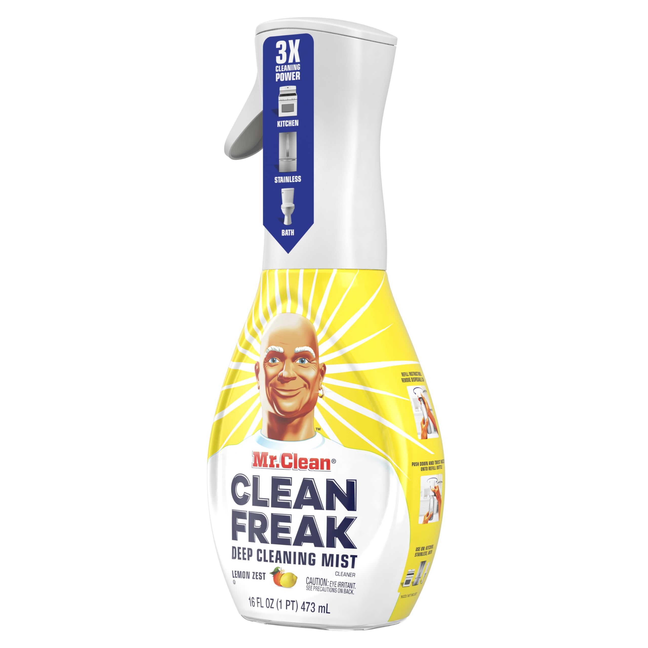 Mr. Clean Clean Freak glass stovetop shines after cleaning.
