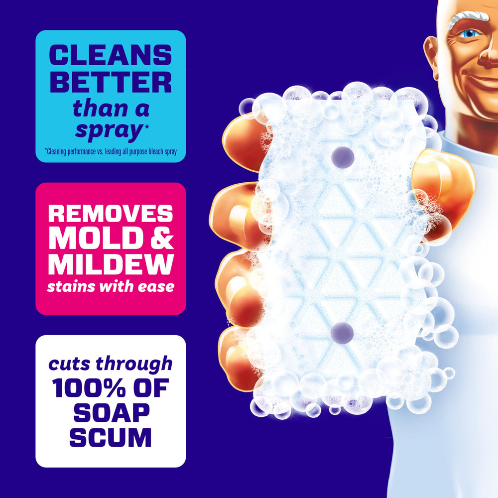 Mr. Clean Magic Eraser Ultra Bath tackles tile grout grime with ease.
