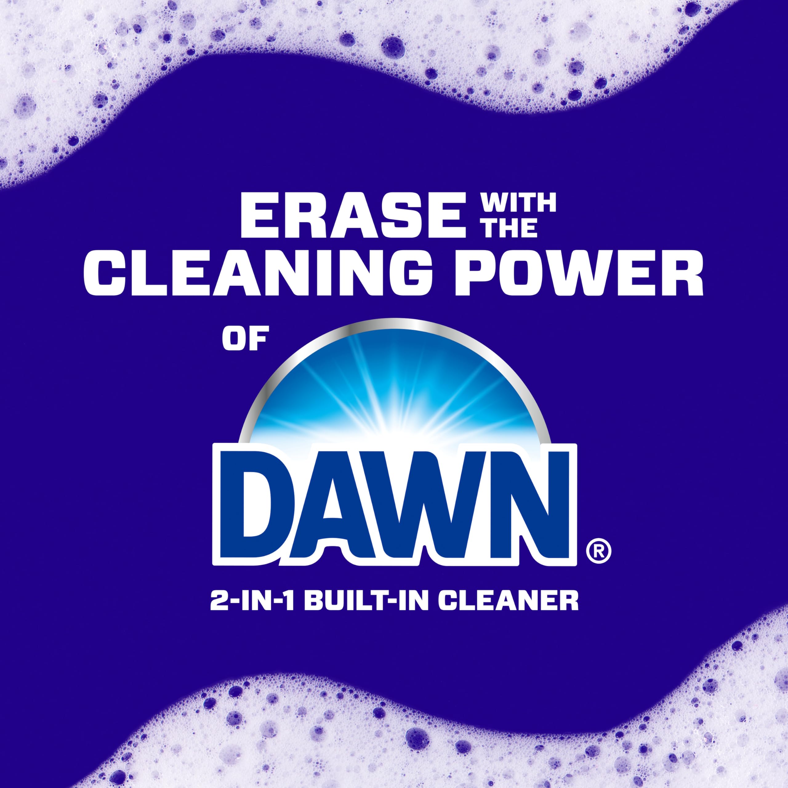 Mr. Clean eraser lifts grime from tub surfaces in one swipe.