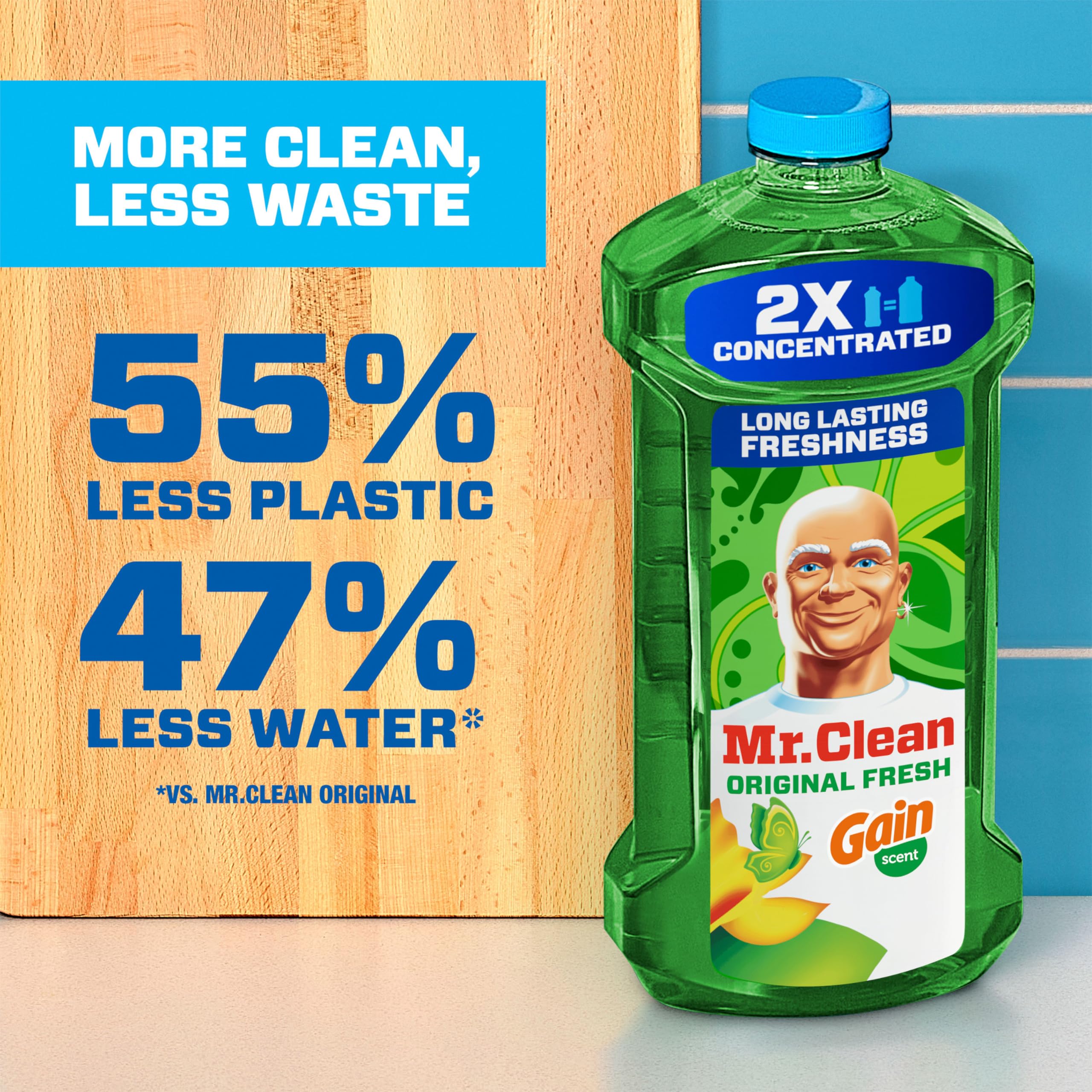 Mr. Clean outdoor cleaner handles doors and garbage cans with a refreshing scent.