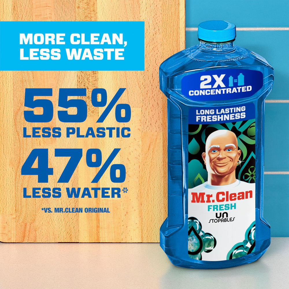 Mr. Clean outdoor cleaner bottle for garbage cans and doors.