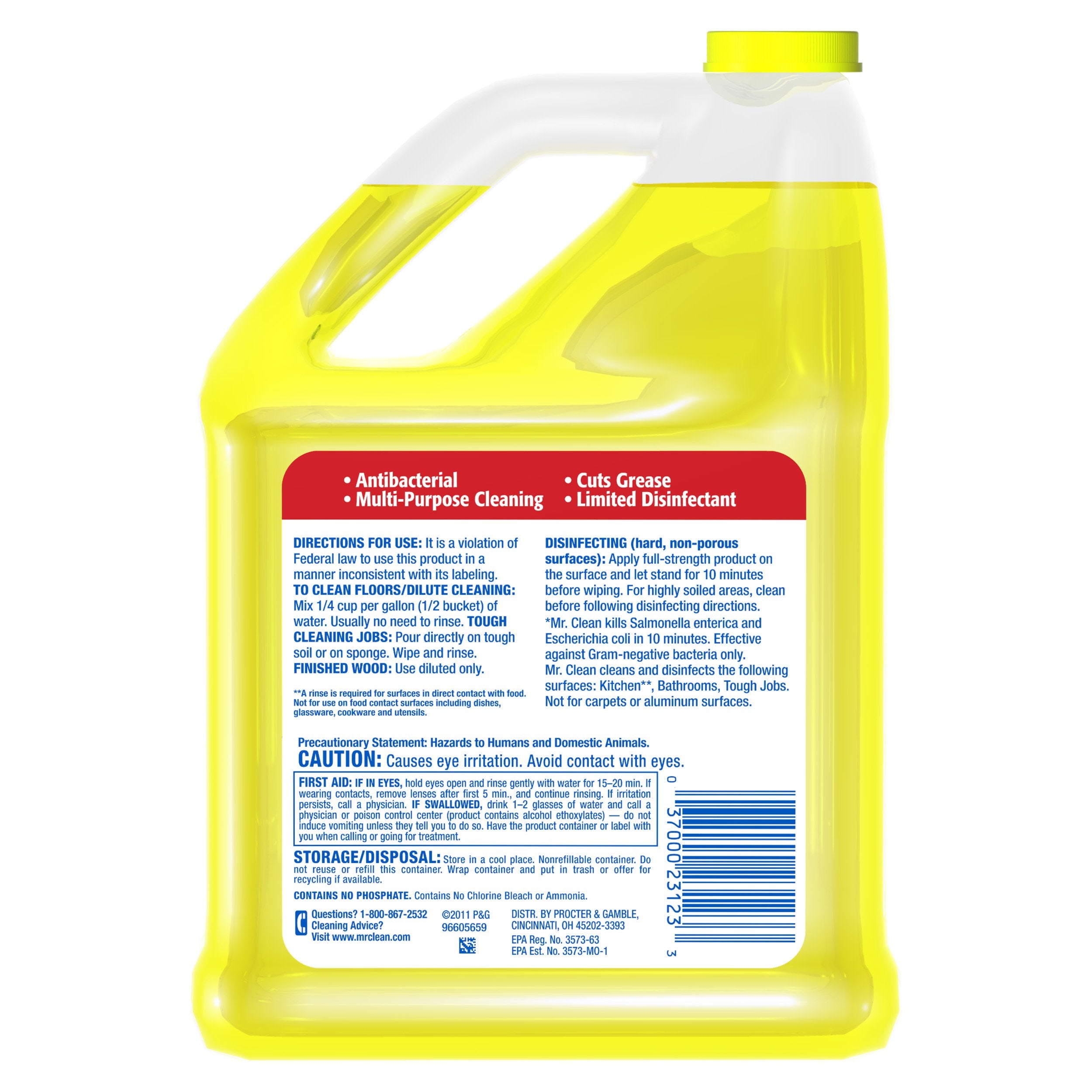 Mr. Clean Summer Citrus cleaner on bathroom surfaces for a fresh, sanitized feel