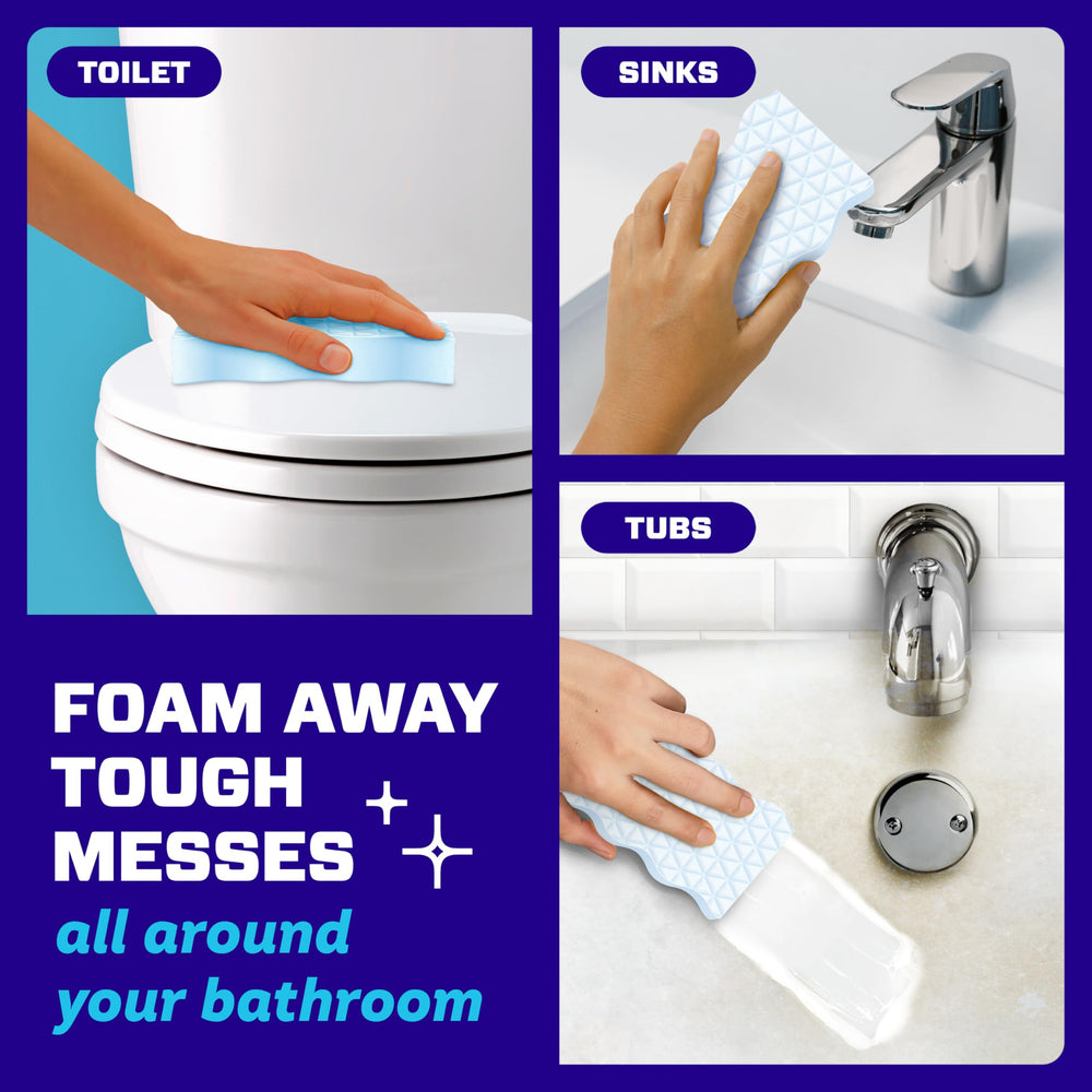 Mr. Clean Ultra Foamy cleans shower doors for clarity and shine.