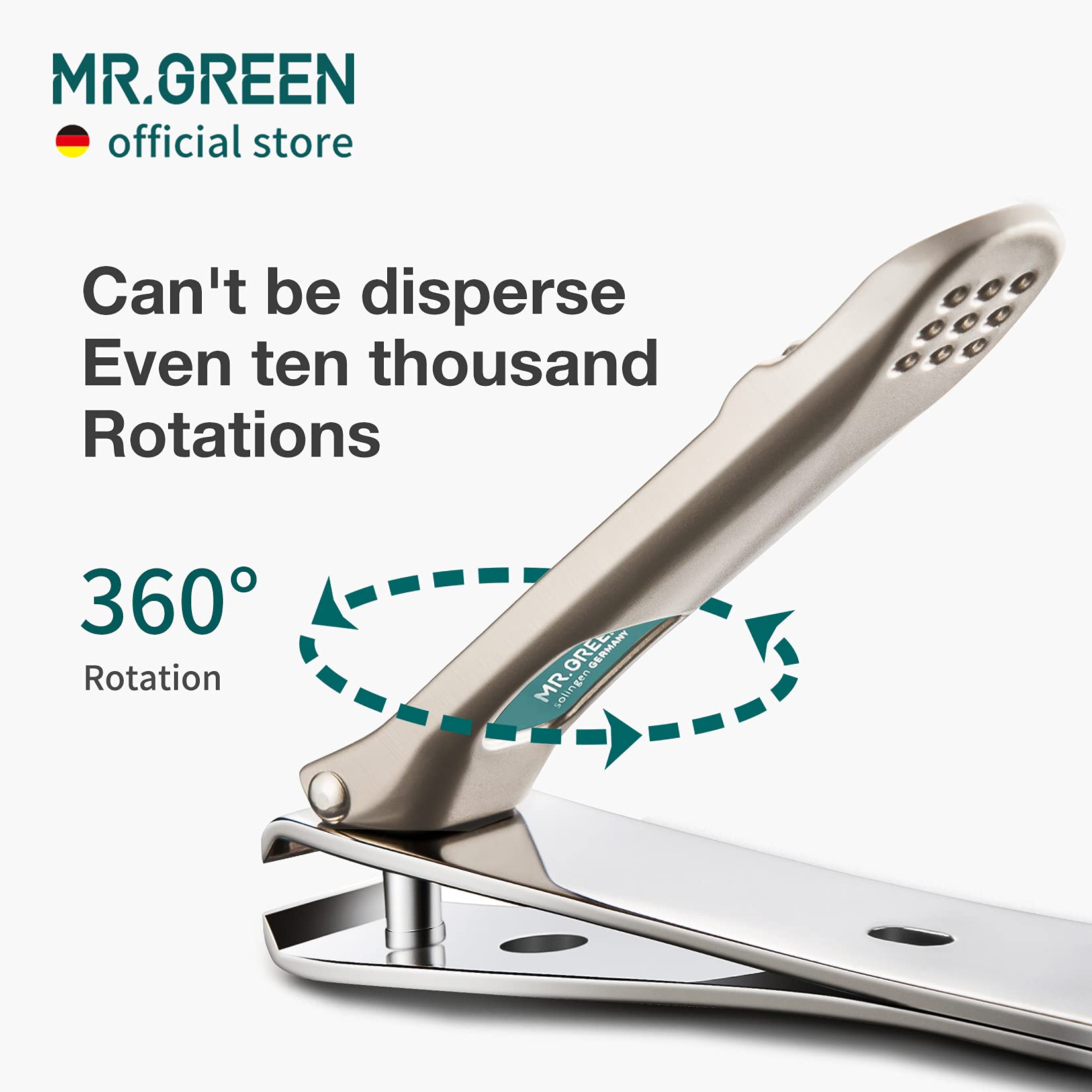 MR.GREEN cross-bolt reinforced design for long-lasting, stable clipping performance.