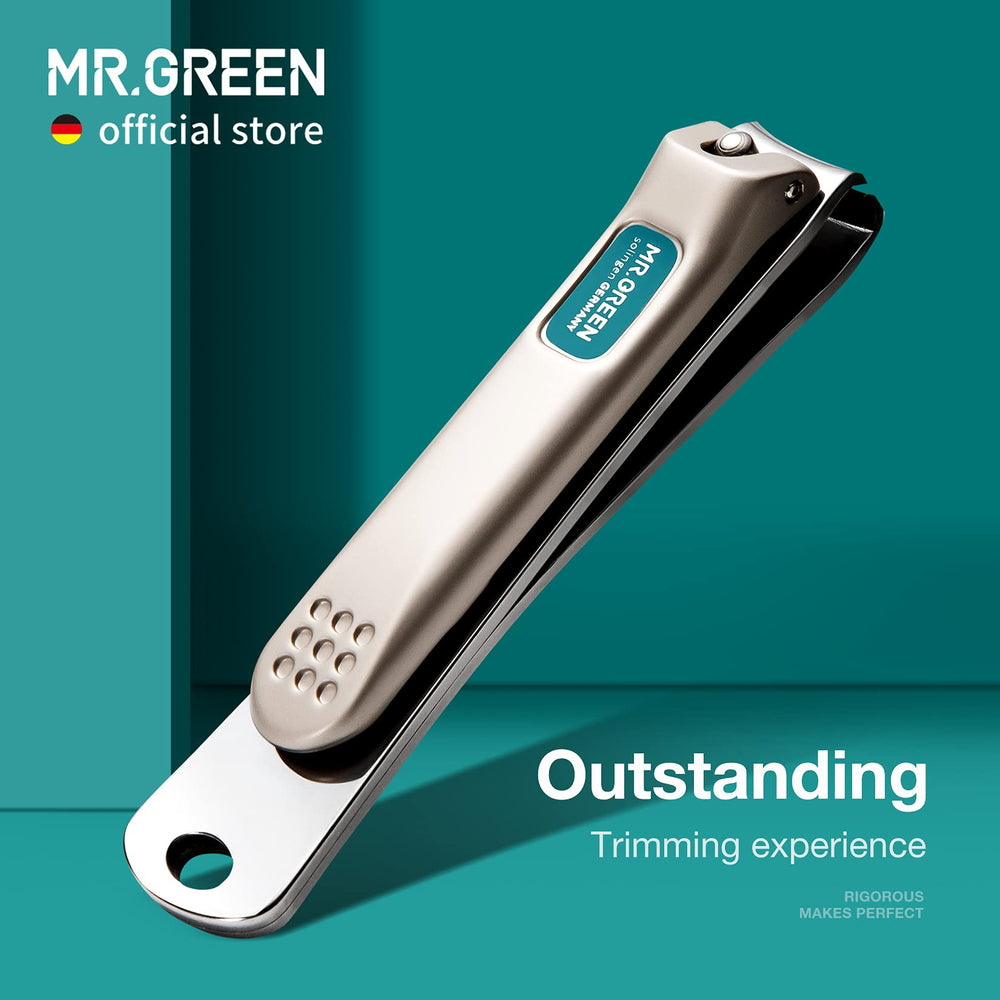 MR.GREEN fingernail-cut nippers with ergonomic handle for comfortable trimming.