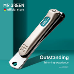 MR.GREEN fingernail-cut nippers with ergonomic handle for comfortable trimming.
