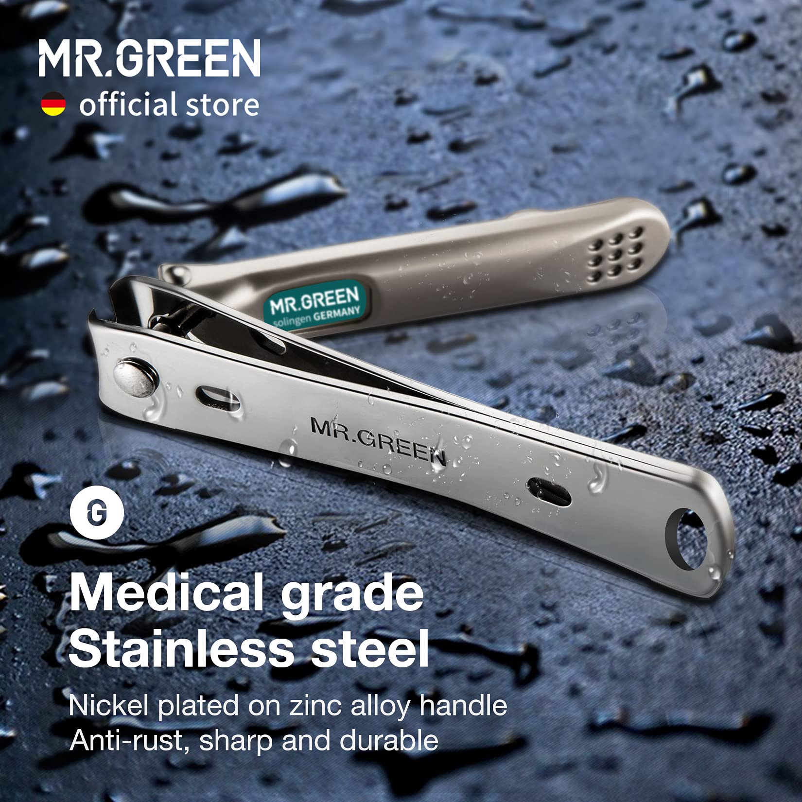 MR.GREEN Seiko sharpened edge for clean cuts through thick nails.