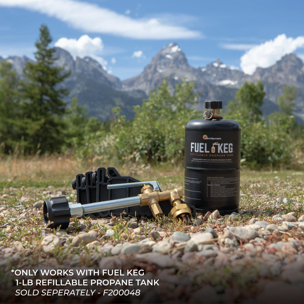 Outdoor-use setup in a well-ventilated area emphasizes safe fueling.