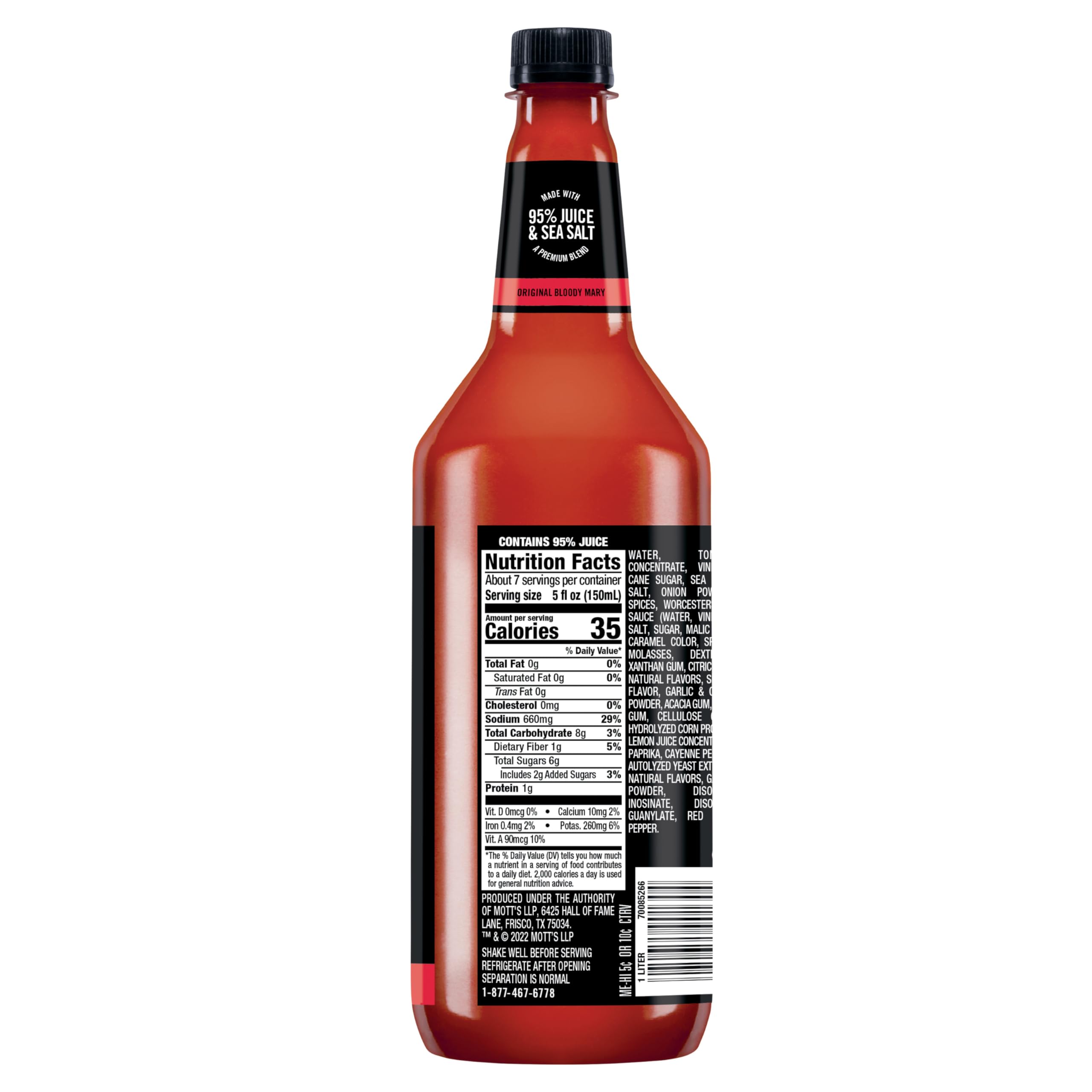 Mr and Mrs T Original Bloody Mary bottle being poured highlights ready-to-mix convenience.