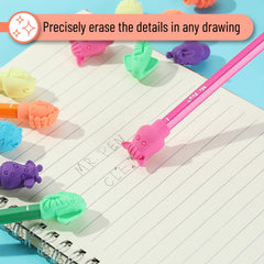 Mr. Pen Animal pencil top eraser cat design; colorful, kid-friendly accessory
