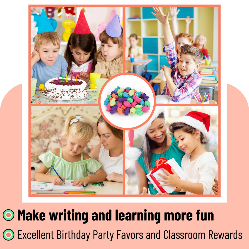 Mr. Pen Animal pencil top eraser dog design; ideal for classroom rewards