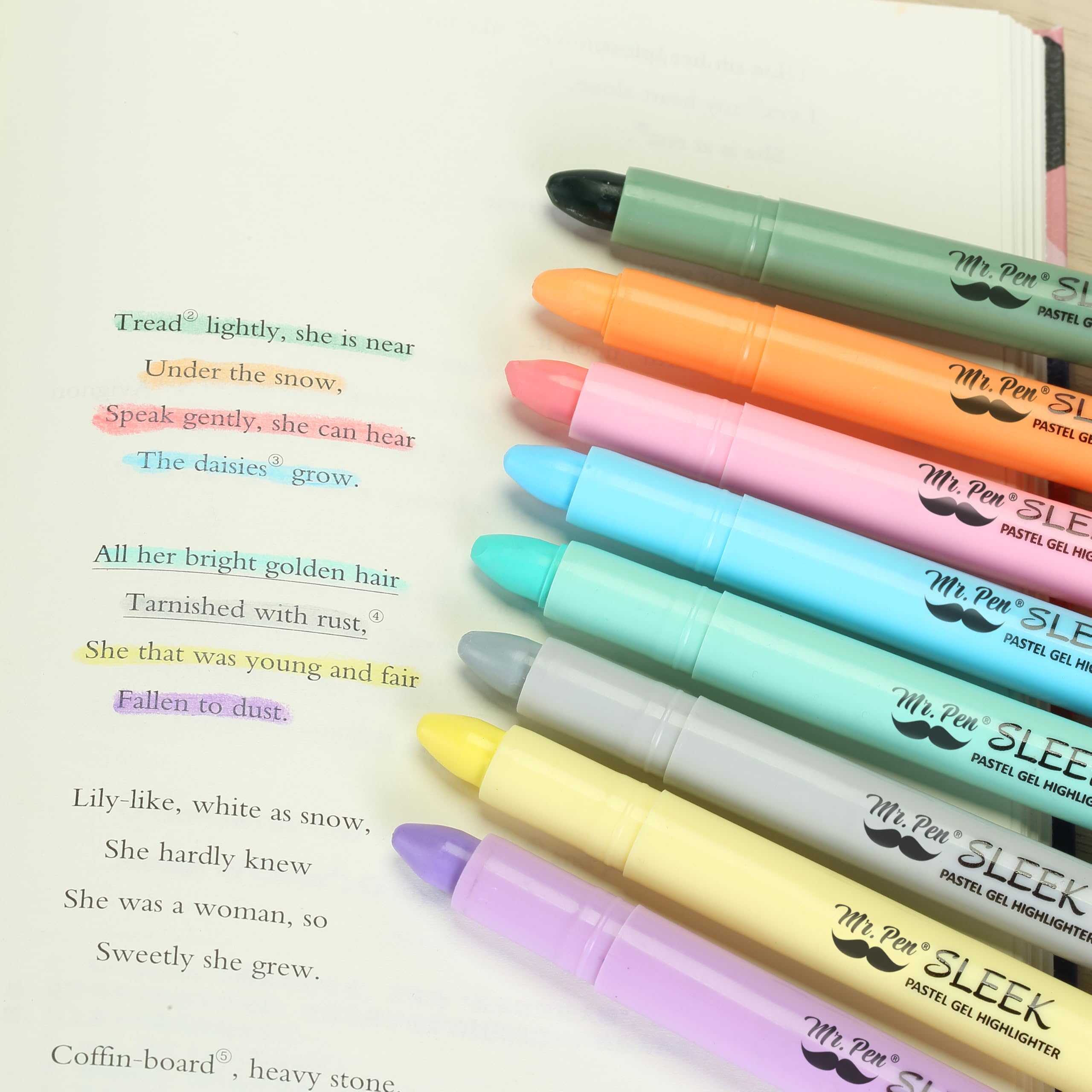 Mr. Pen Bible Highlighters ergonomic grip for comfortable use.