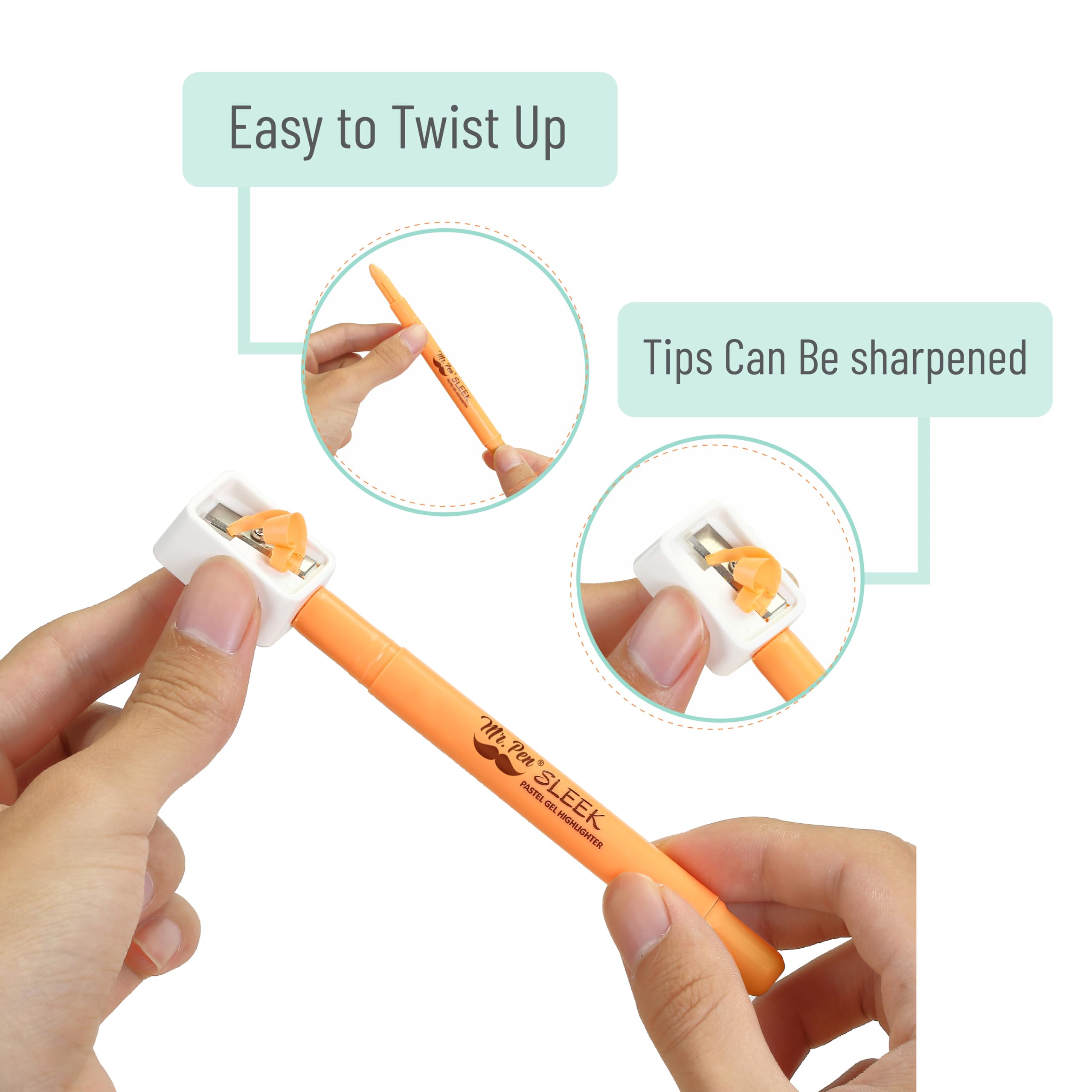 Mr. Pen Bible Highlighters smooth gel glide with minimal smearing.