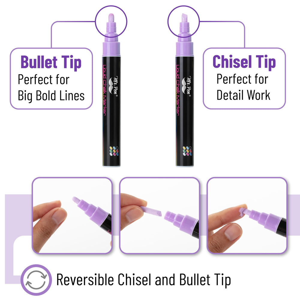 Mr. Pen markers use erasable water-based ink for easy cleanup.