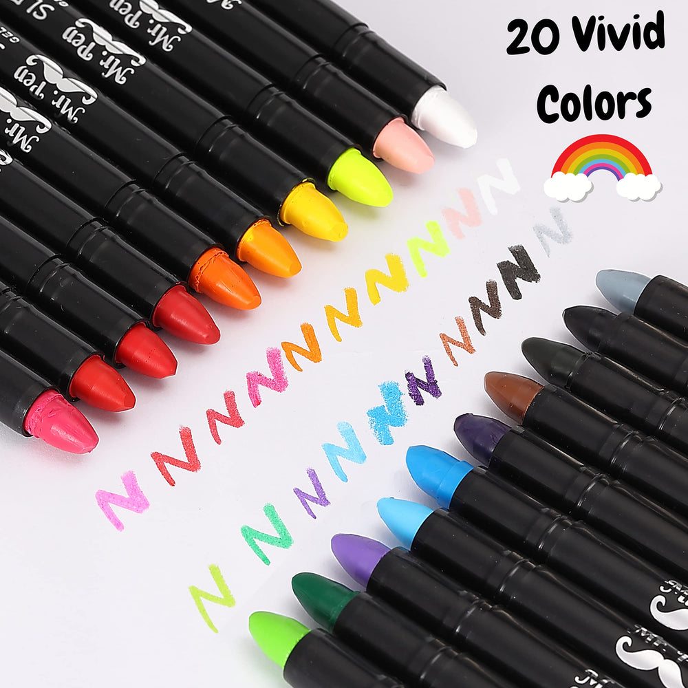 Mr. Pen Gel Crayons smooth color glide for precise drawings.