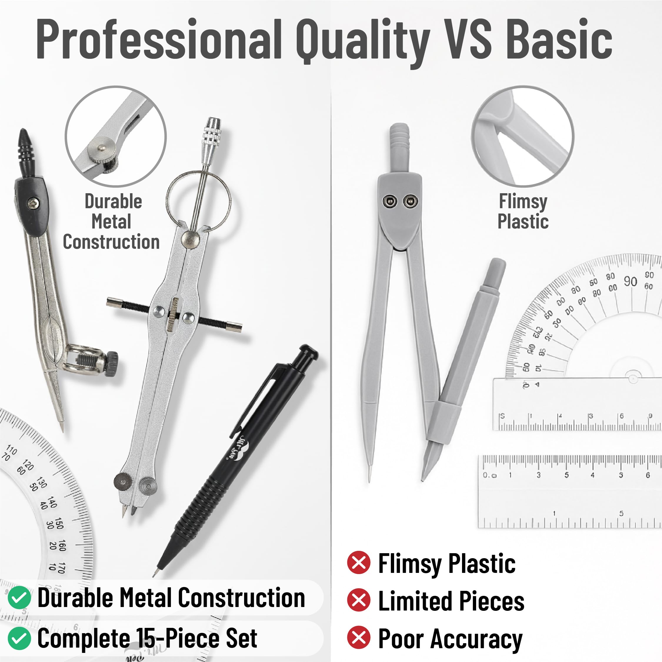 Mr. Pen 6-inch ruler with clear inch and centimeter markings.