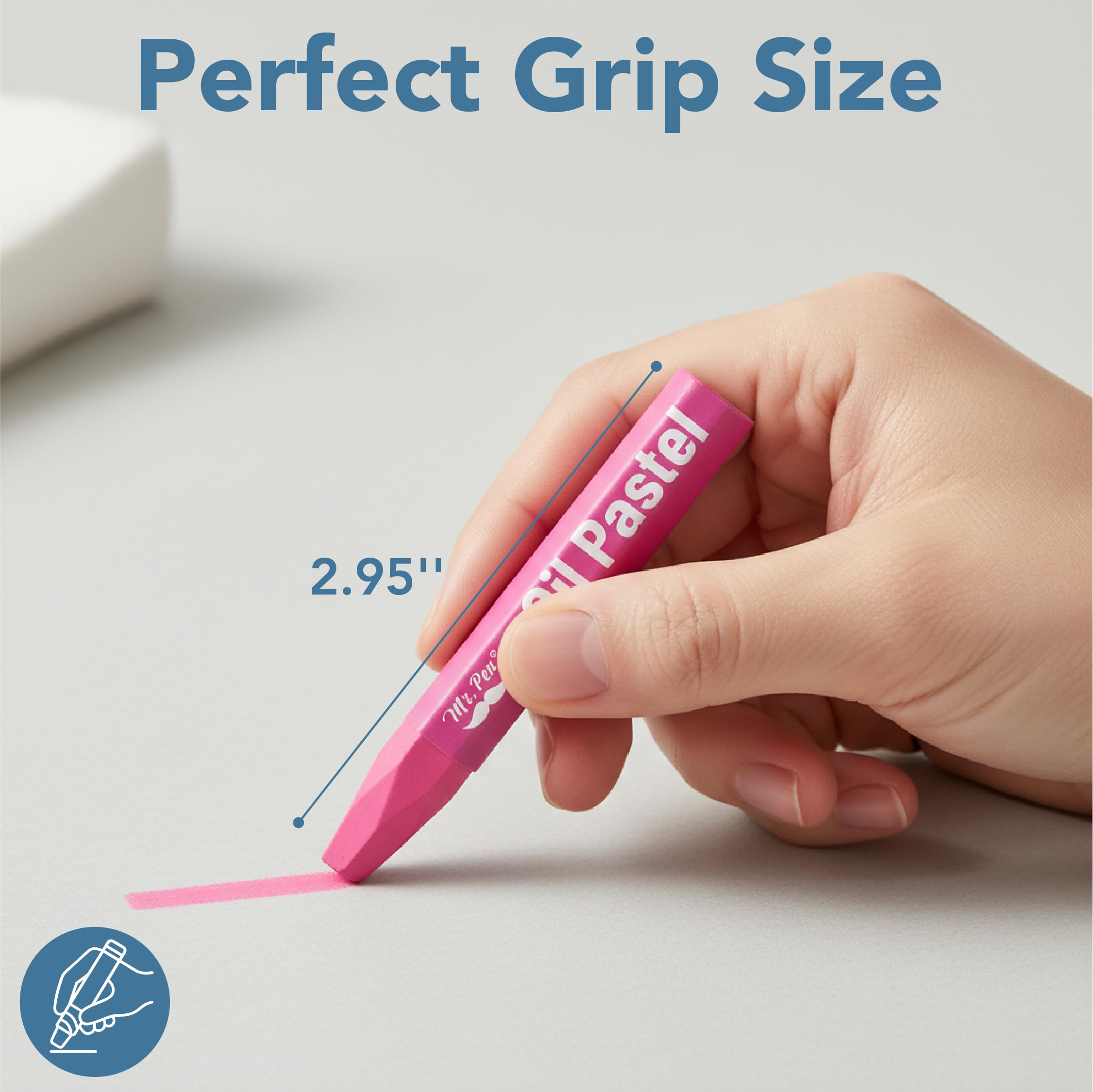 Mr. Pen oil pastels deliver smooth application on paper with clean color