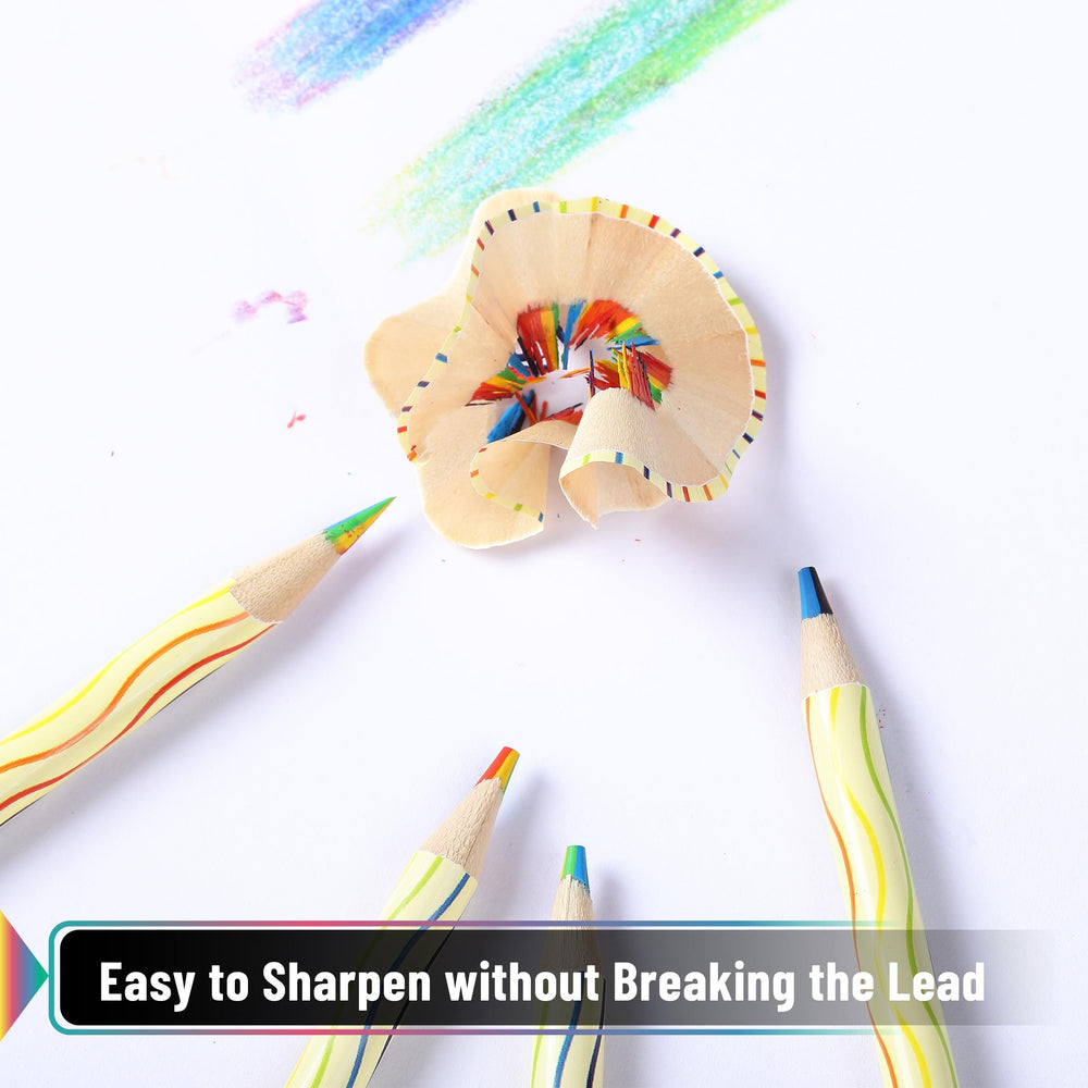 Mr. Pen Rainbow Pencils durable wooden construction supports daily use