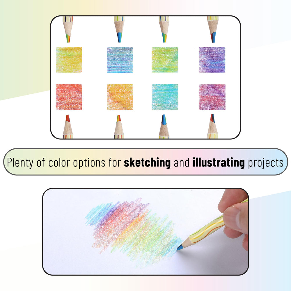 Mr. Pen Rainbow Pencils easy sharpening for quick color changes