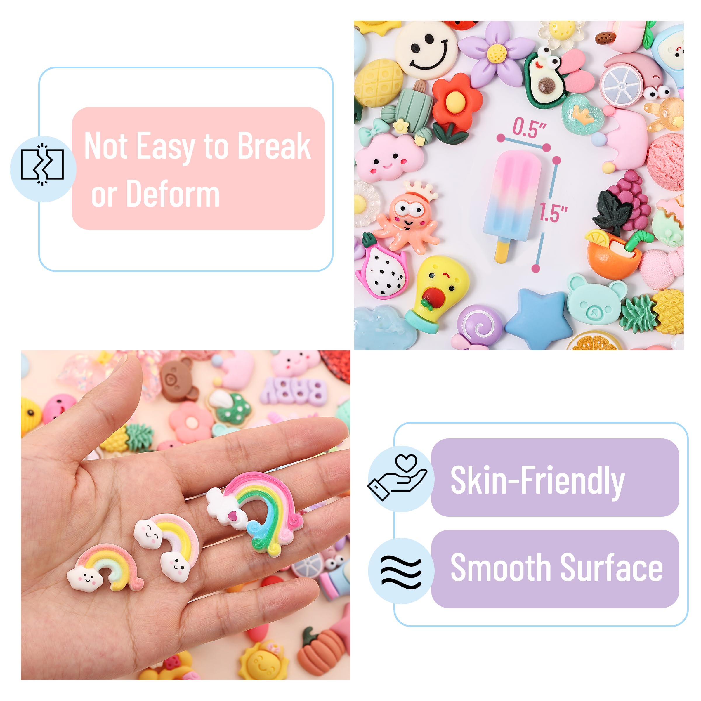 Mr. Pen slime charms cake shapes brighten party favors and slime accessories with cheerful visuals.