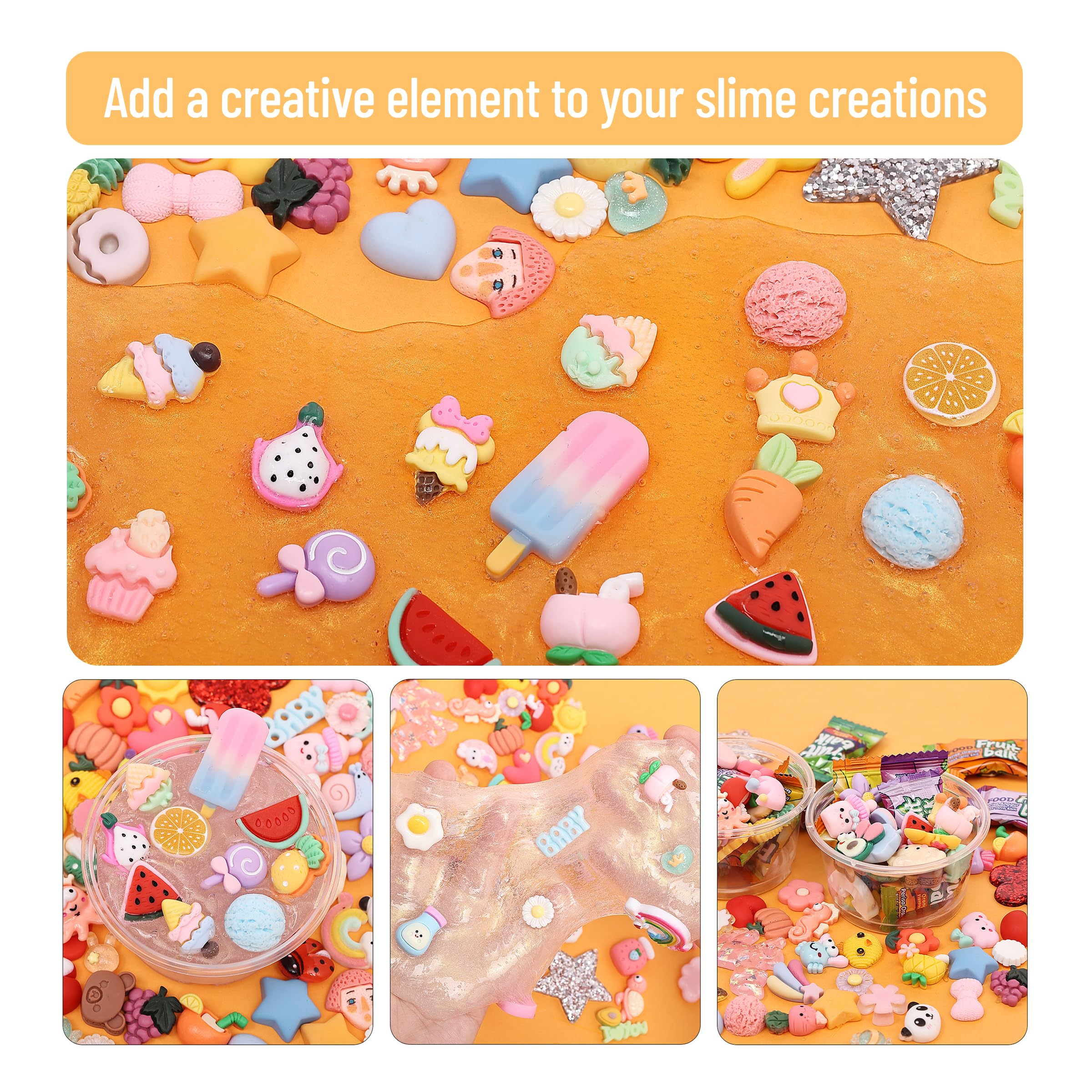 Mr. Pen slime charms fruit shapes inspire tactile play and colorful slime decorations.