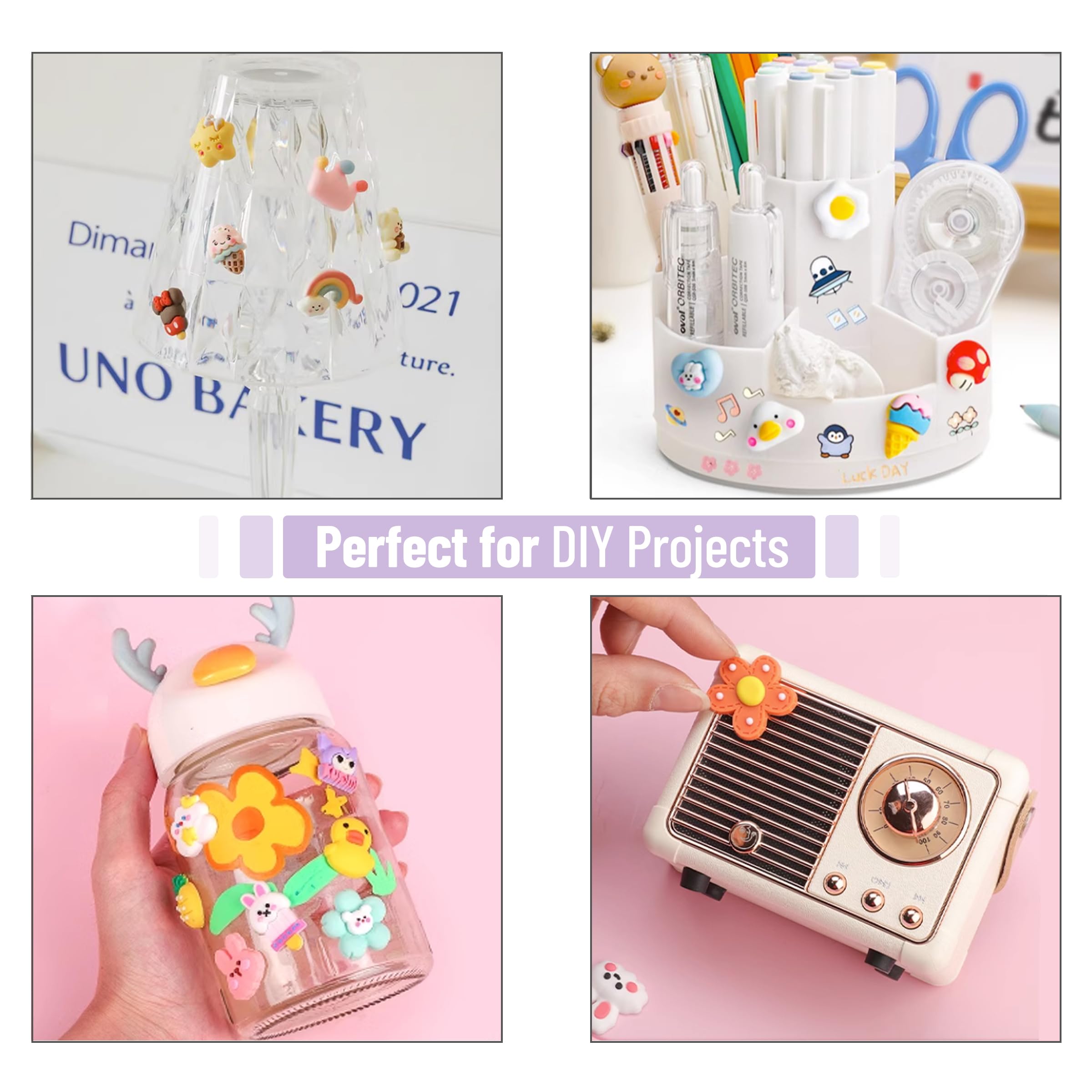 Mr. Pen slime charms lollipop shapes enhance playful accents for kids' slime and DIY projects.