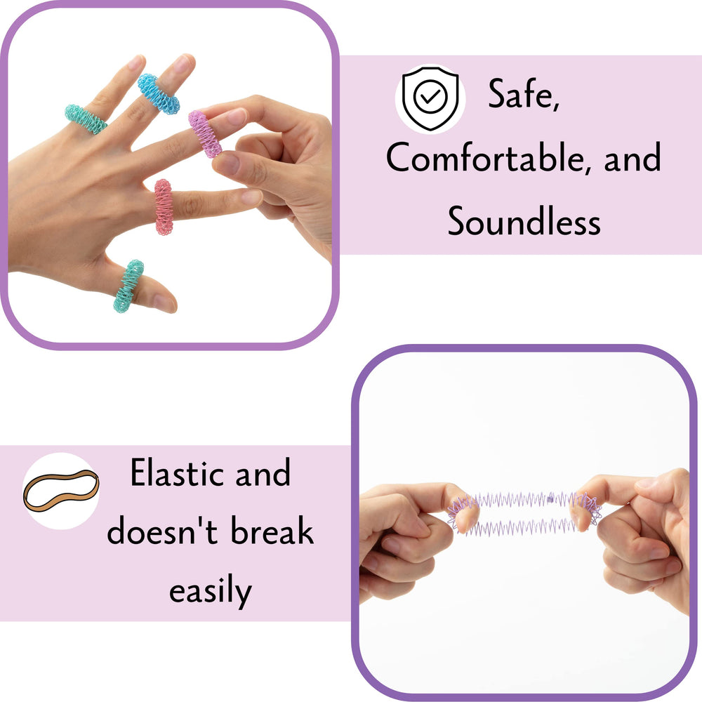 Mr. Pen spiky ring worn on finger with subtle acupressure.