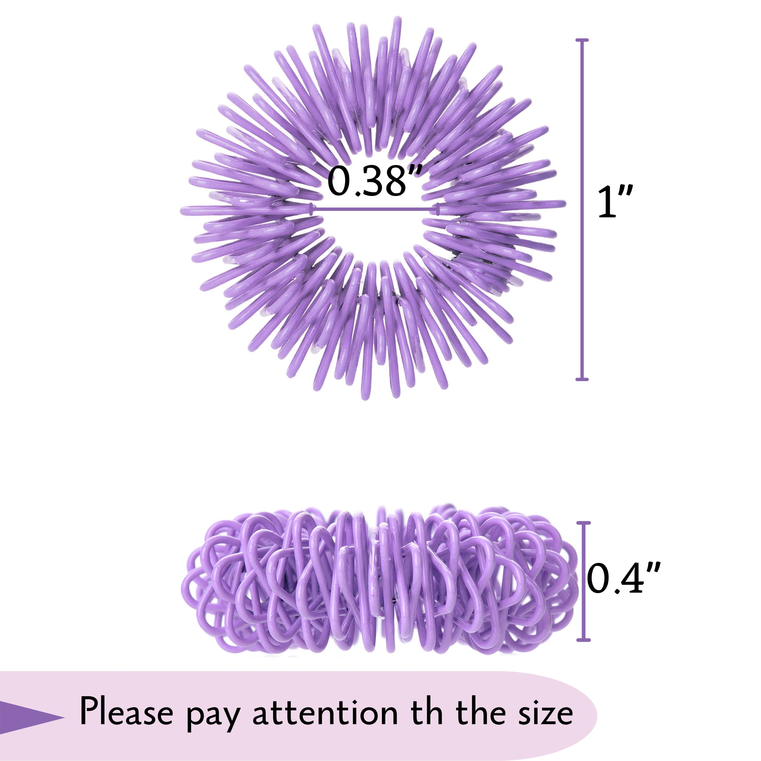 Close-up of spikes on Mr. Pen rings for sensory engagement.