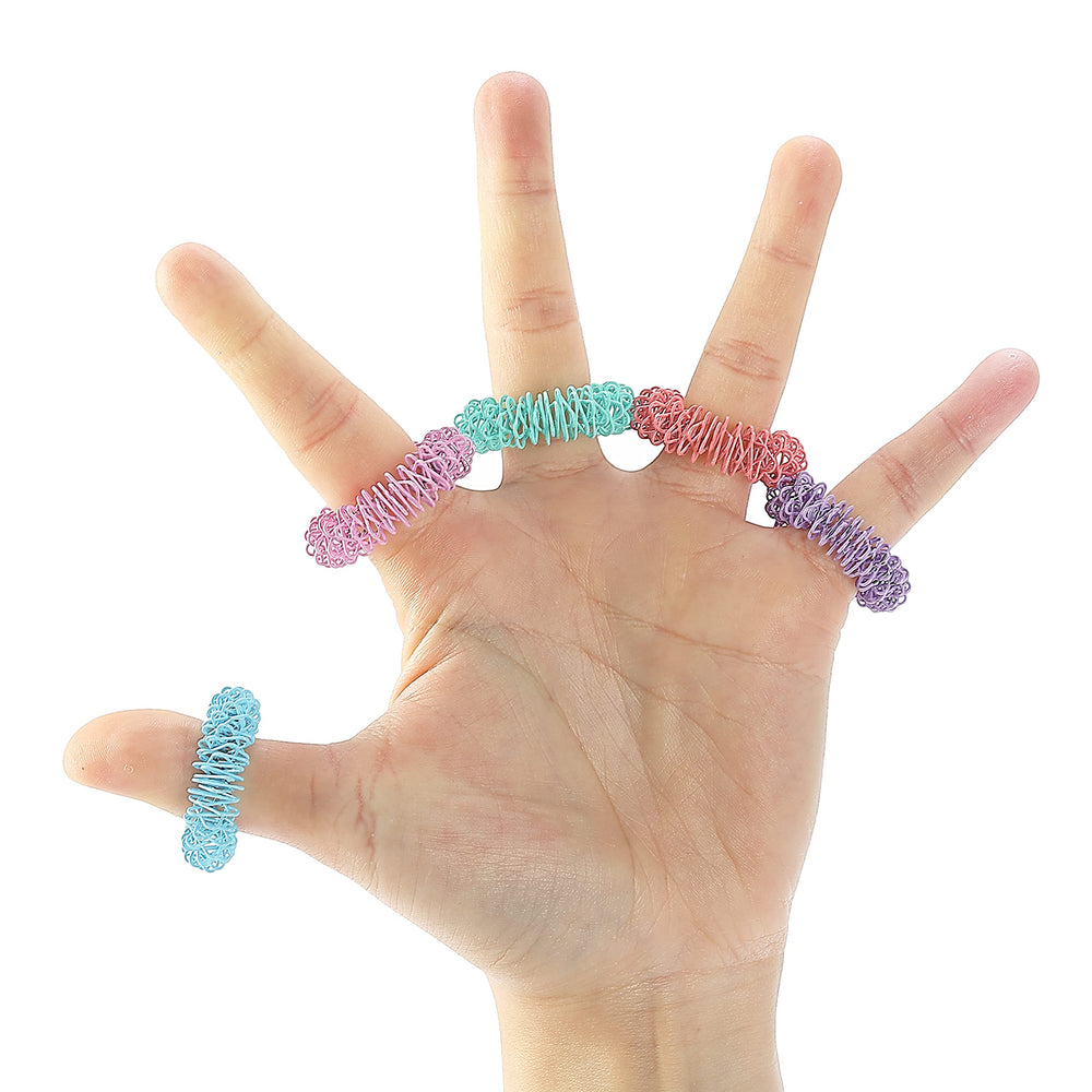 Stainless steel Mr. Pen rings with anodized coating for durability.