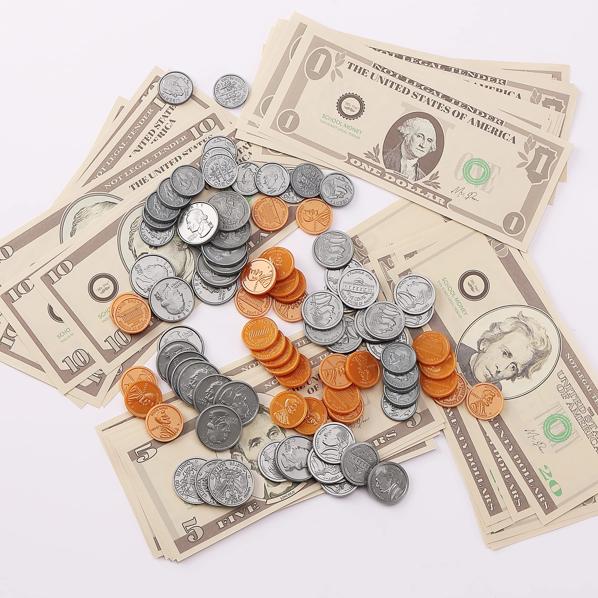 Mr. Pen money set suits teachers and parents for engaging money math lessons