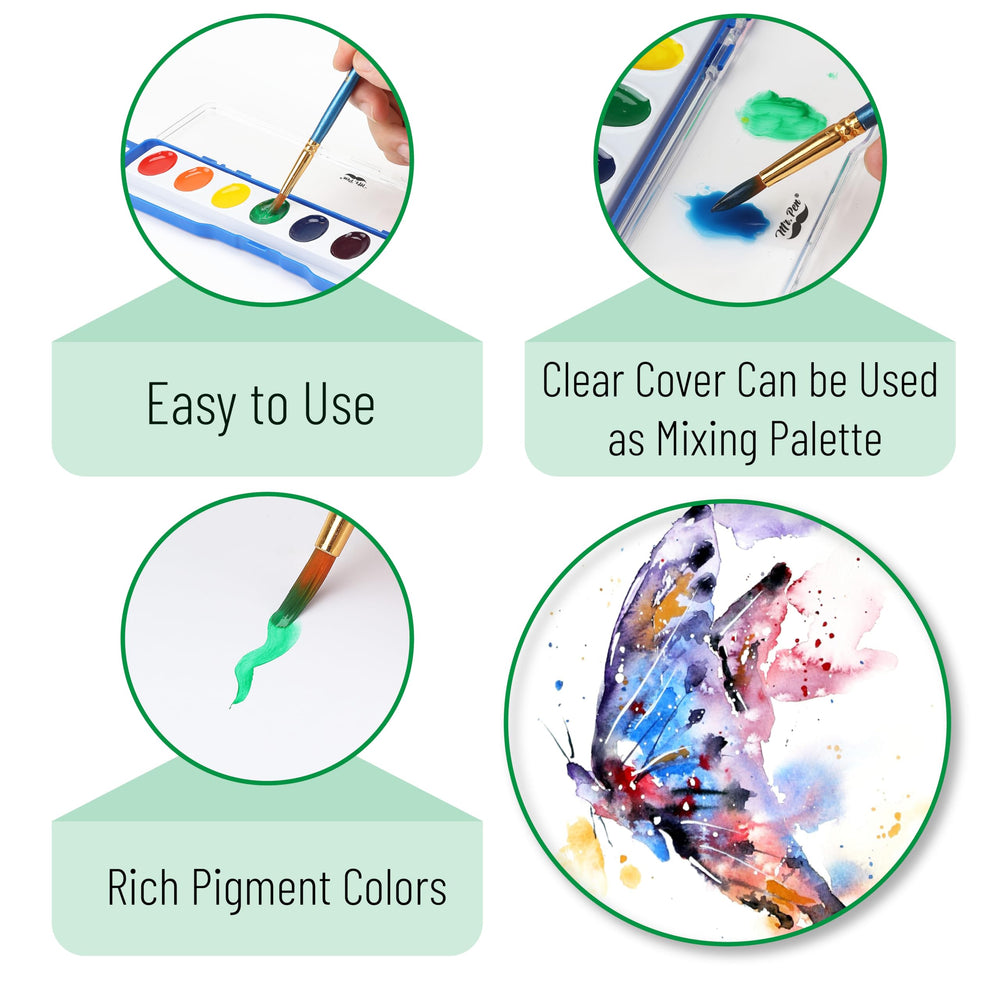Soft-bristled brush from Mr. Pen delivers smooth, controlled strokes