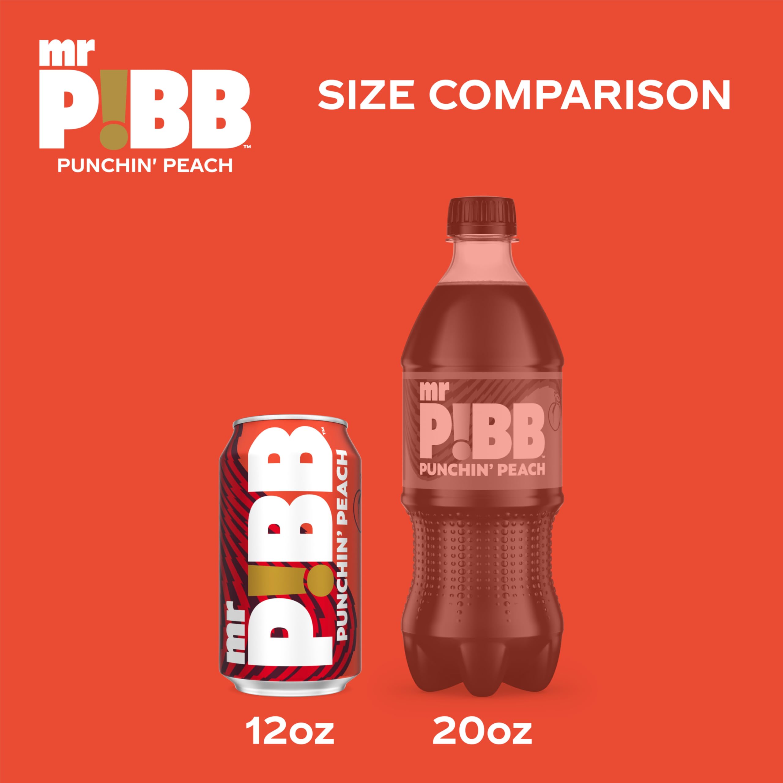 MR PIBB Punchin' Peach can stack neatly on a bar or fridge