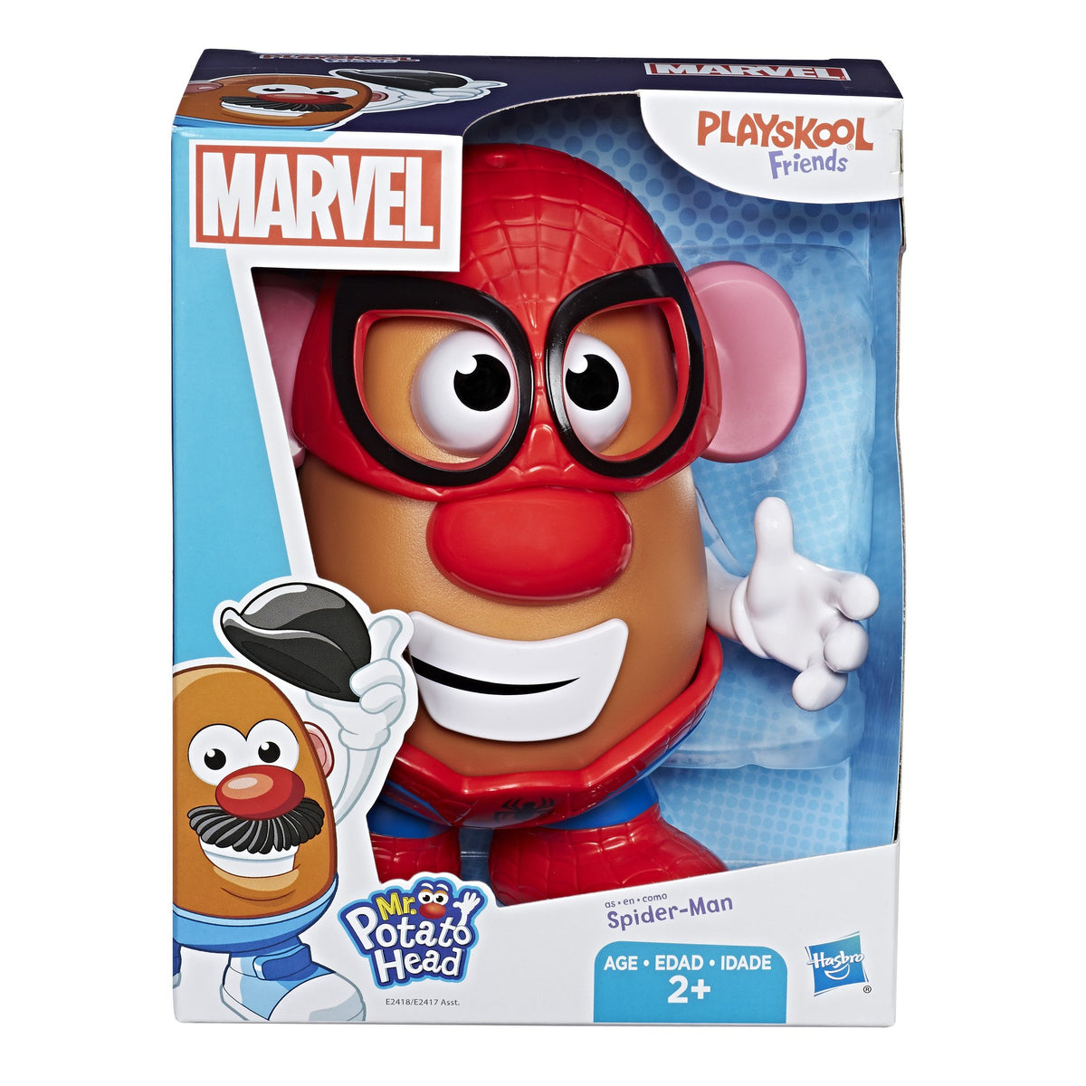 Mr. Potato Head Marvel Spider-Man figure with interchangeable parts for imaginative play