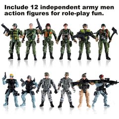 Mr.River Army figures stand at 3.75 inches for easy handling.