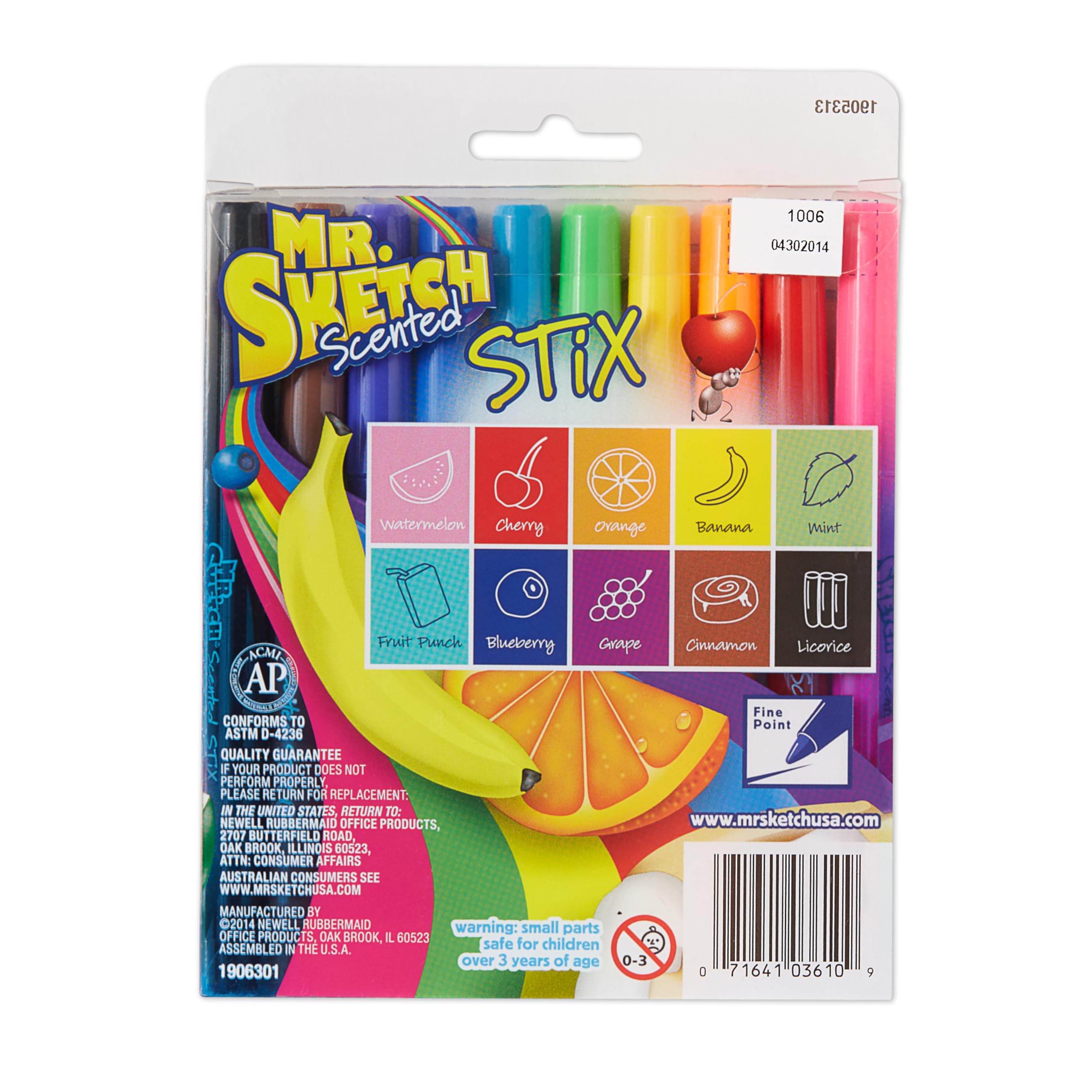 Mr. Sketch Scented Stix display with labels suggests imaginative scent-led art.