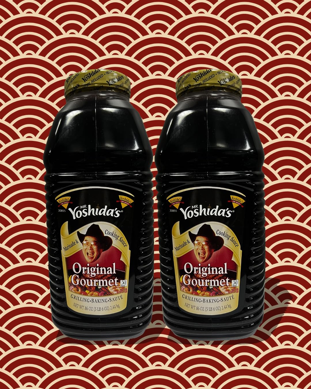Grilled vegetables brushed with Mr. Yoshida's sauce for a savory finish.