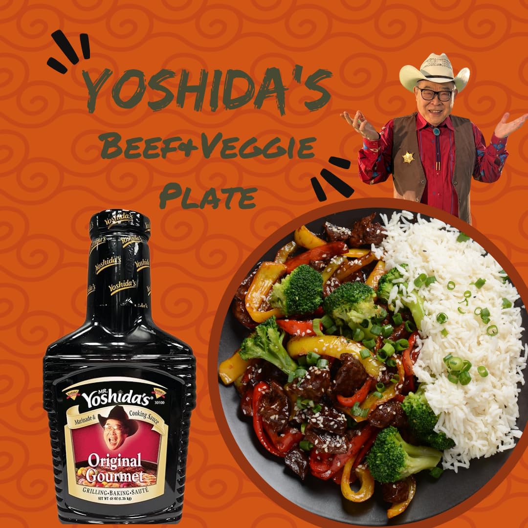 Packaging shows two 48 oz bottles of Mr. Yoshida's.