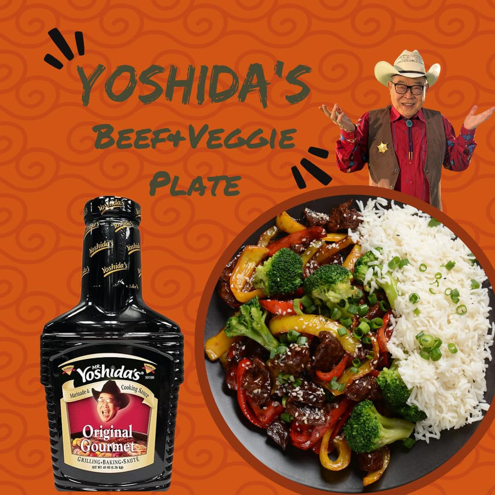 Packaging shows two 48 oz bottles of Mr. Yoshida's.