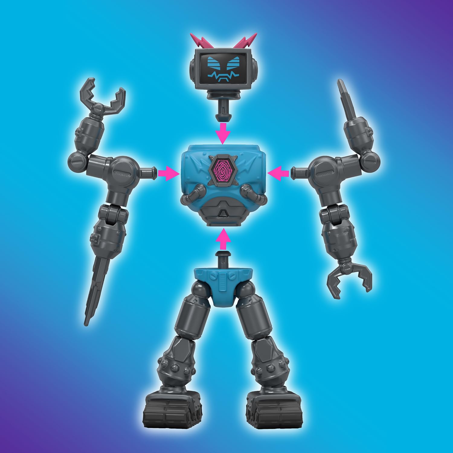 MRBEAST LAB Hybrids 4-inch figures showcase dynamic poseability with 10 points of articulation.