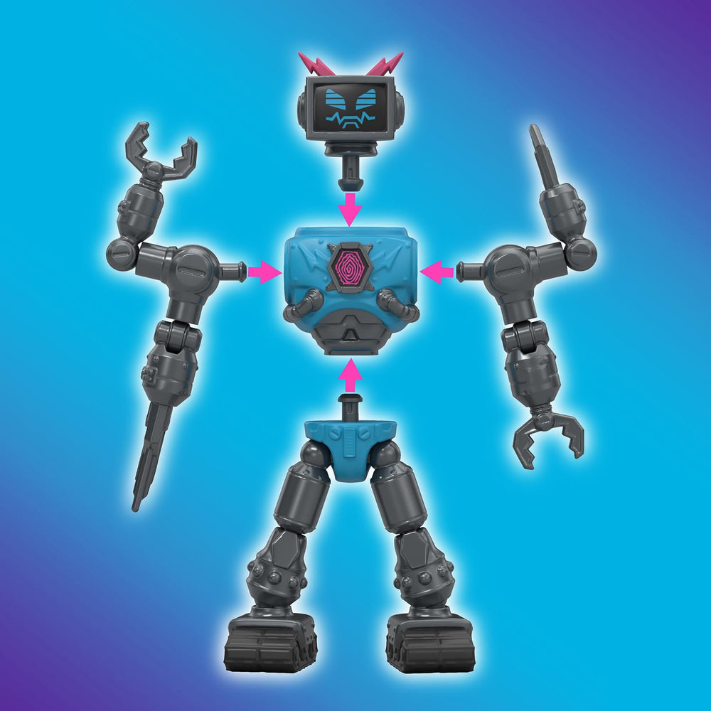 MRBEAST LAB Hybrids 4-inch figures showcase dynamic poseability with 10 points of articulation.