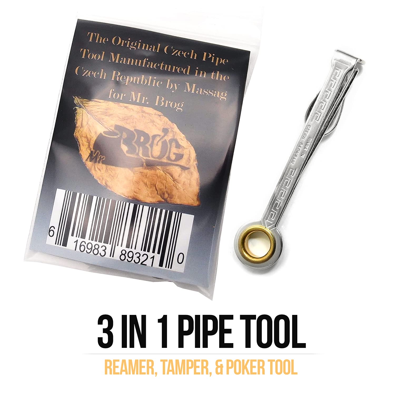 MR BROG 3 in 1 pipe tool cleaner on a keychain for easy access