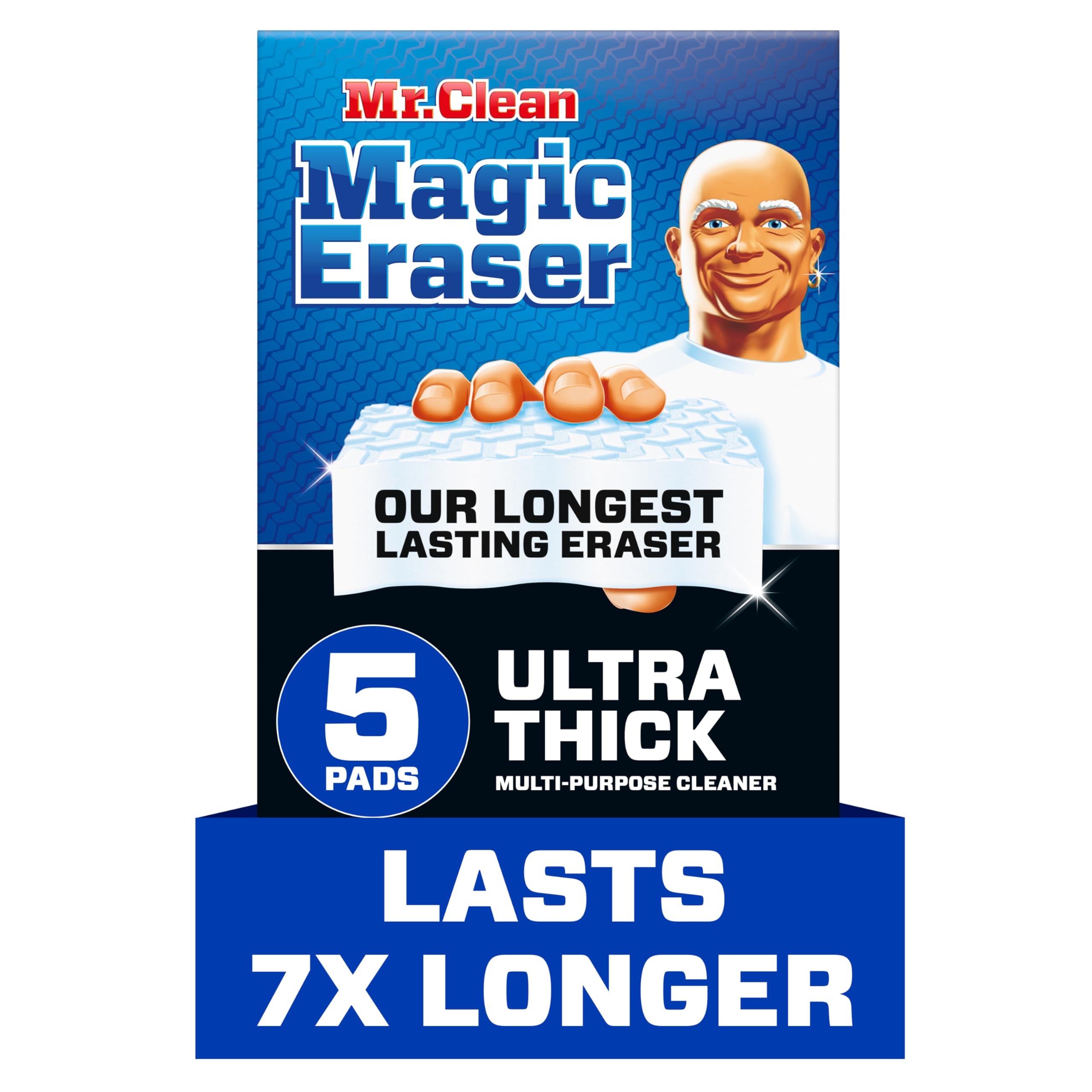 Mr. Clean Magic Eraser Ultra Thick sponge close-up showing its durable cleaning power