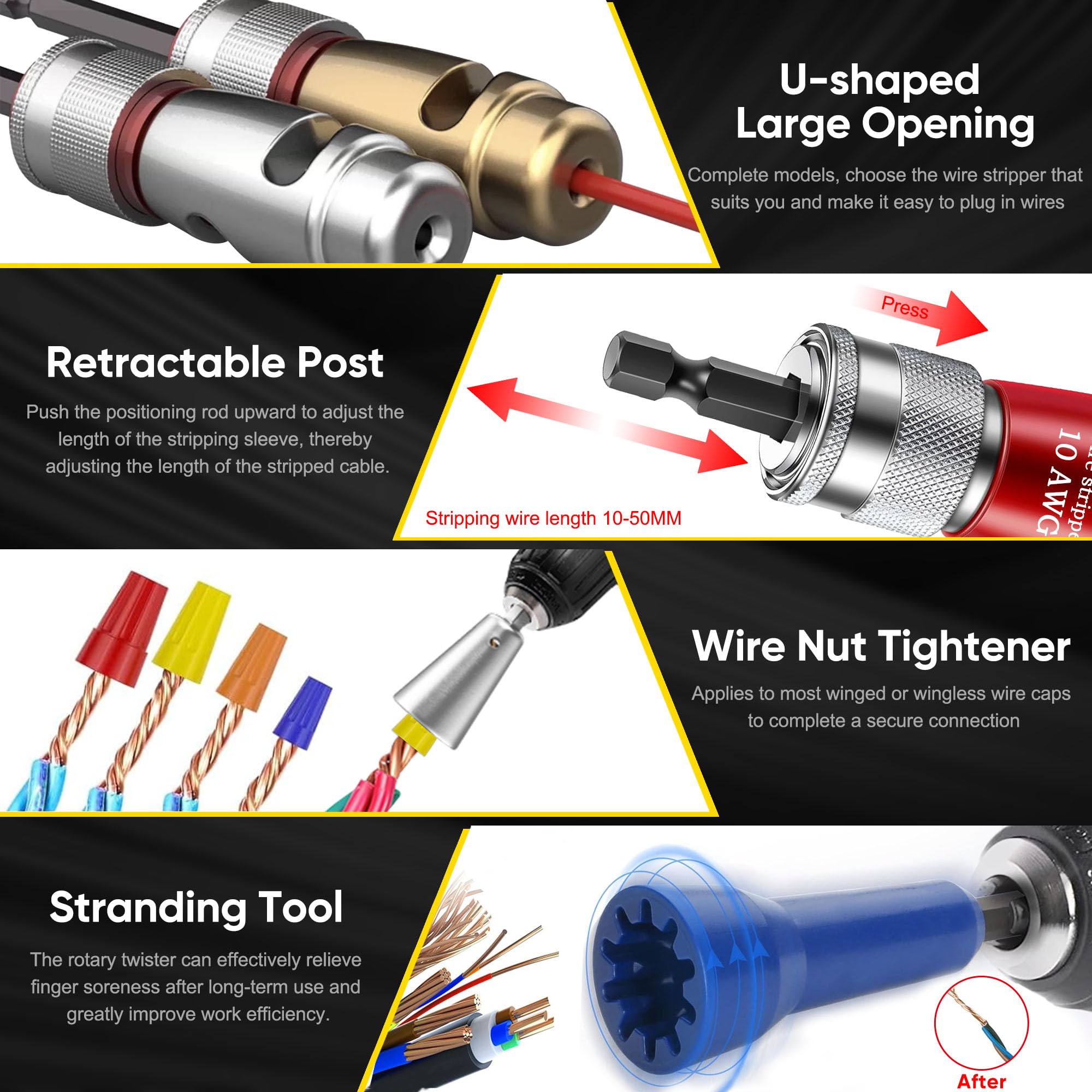 Mriykio cable twisters for secure, clean wire joins