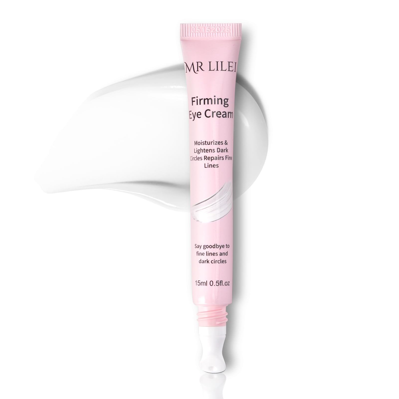 Mrlilei beauty Firming Eye Cream bottle highlights hydrating under-eye care