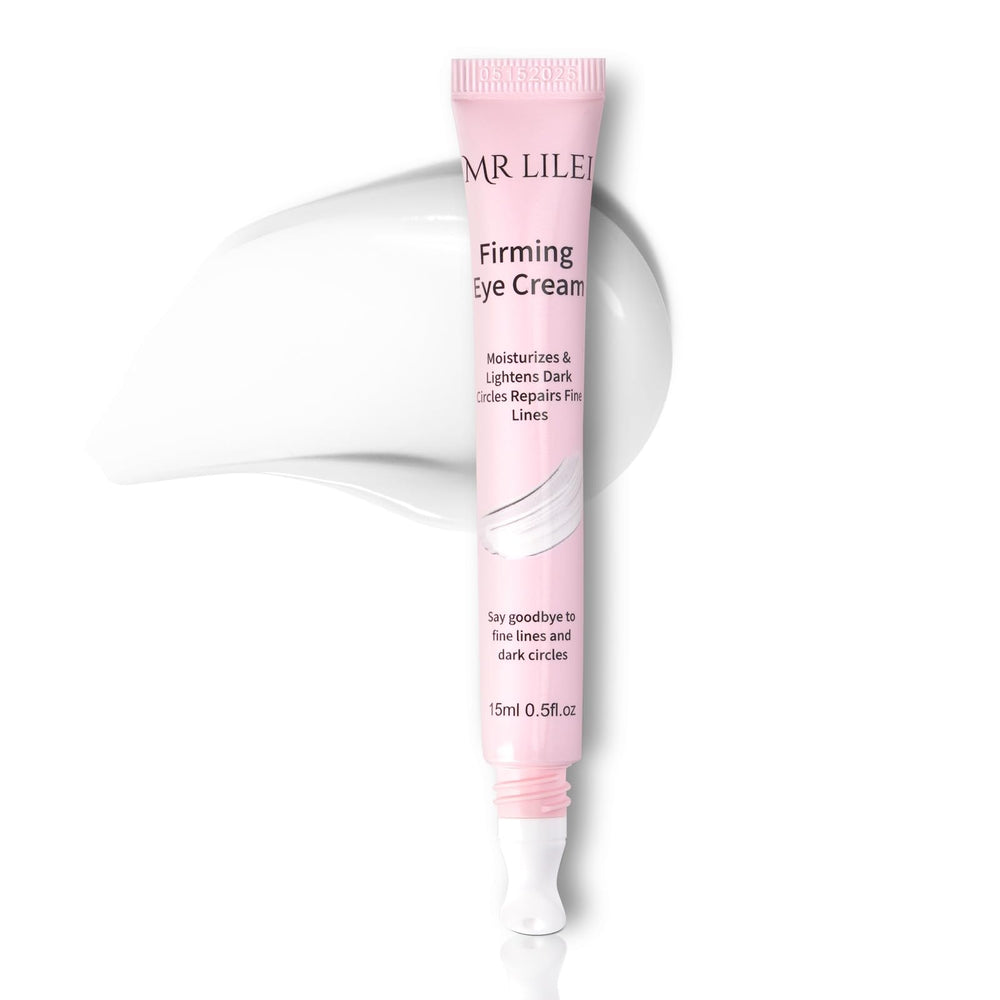 Mrlilei beauty Firming Eye Cream bottle highlights hydrating under-eye care