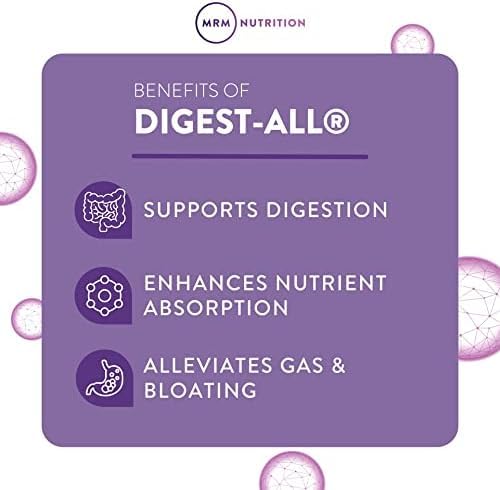 MRM Digest-All gluten-free vegetarian label emphasizes dietary compatibility.
