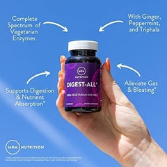 MRM Digest-All label closeup shows gluten-free and vegetarian formula.